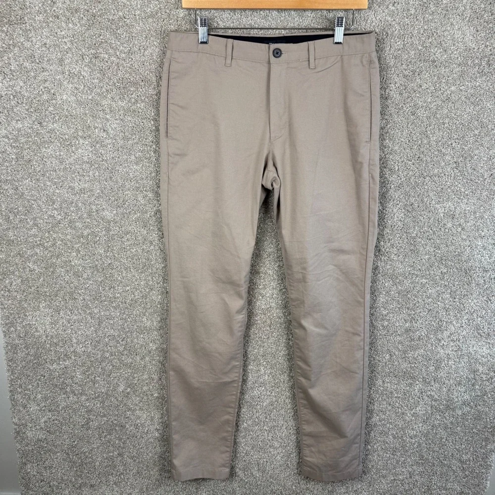 Theory Mens 30x32 Zaine P2 Barrier Twill‎ Slim Fit Chino Pants Khaki Beige